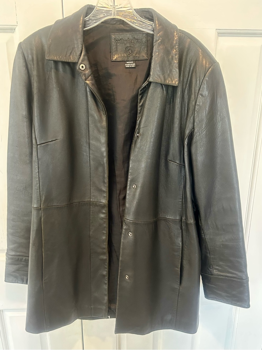 Vintage Kathy Ireland Black Genuine Leather Jacket